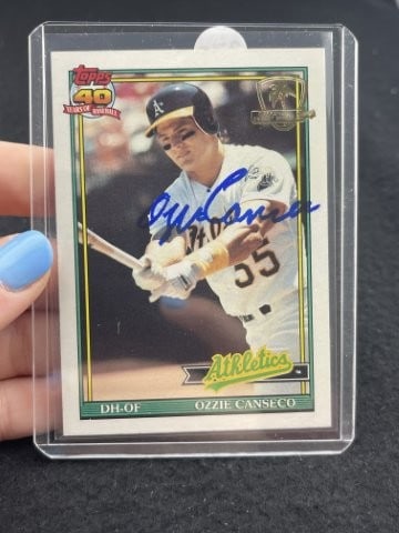 Ozzie Canseco Hand Signed Authentic Autograph: KEY WORDS: INDIAN ARTIFACT ARTIFACTS ARROWHEAD ARROWHEADS NATIVE AMERICAN MISSISSIPPIAN QUAPAW CADDO POTTERY COINS MORGAN DOLLAR PEACE DOLLAR SILVER COINS. All coins have been Sigma tested for authent