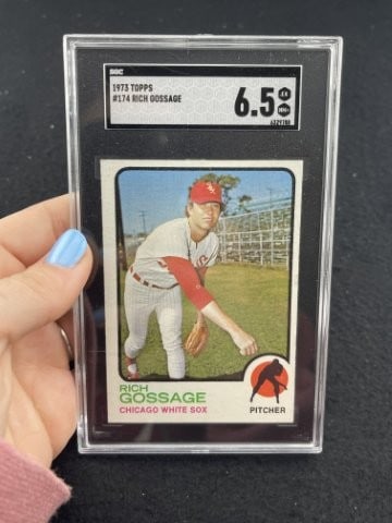 1973 Topps Rich Gossage Baseball Card: KEY WORDS: INDIAN ARTIFACT ARTIFACTS ARROWHEAD ARROWHEADS NATIVE AMERICAN MISSISSIPPIAN QUAPAW CADDO POTTERY COINS MORGAN DOLLAR PEACE DOLLAR SILVER COINS. All coins have been Sigma tested for authent