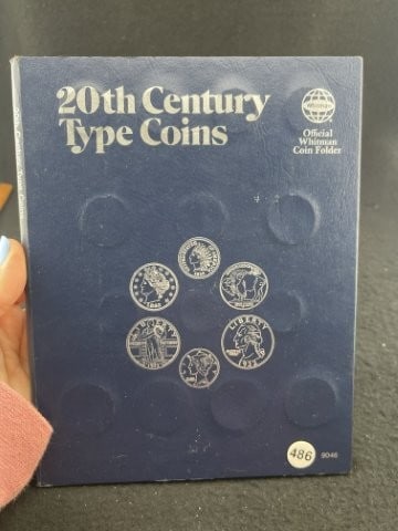 20th Century Type Coin Set 1896 Morgan 1934 Peace Barber Half Walking Liberty Half Franklin Half and (1 of 6)