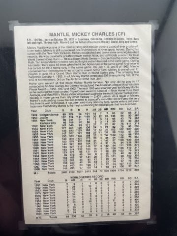 Mickey Mantle Hand Signed Authentic Autograph - 4