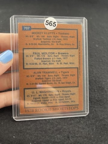 Paul Molitor Hand Signed Authentic Autograph - 2