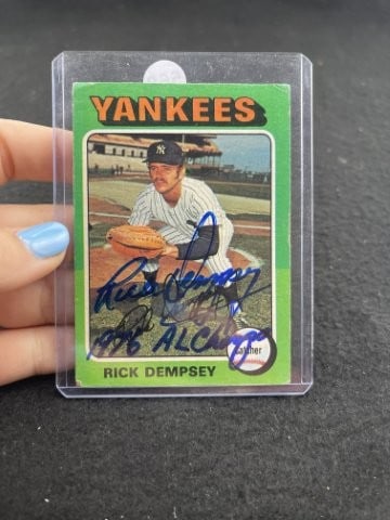 Rick Dempsey Hand Signed Authentic Autograph: KEY WORDS: INDIAN ARTIFACT ARTIFACTS ARROWHEAD ARROWHEADS NATIVE AMERICAN MISSISSIPPIAN QUAPAW CADDO POTTERY COINS MORGAN DOLLAR PEACE DOLLAR SILVER COINS. All coins have been Sigma tested for authent