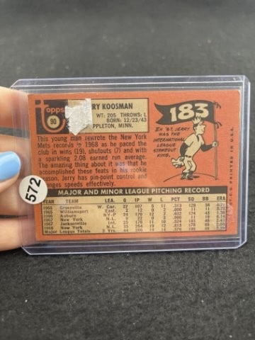 Jerry Koosman Hand Signed Authentic Autograph - 2