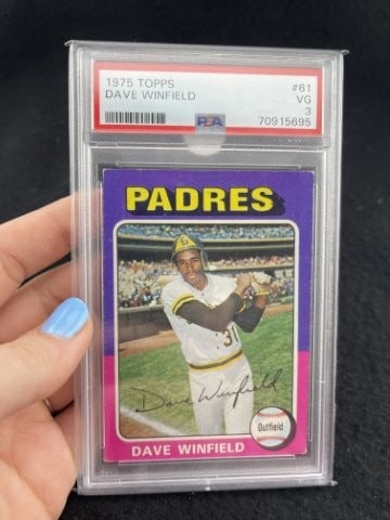 1975 Topps Dave Winfield Baseball Card: KEY WORDS: INDIAN ARTIFACT ARTIFACTS ARROWHEAD ARROWHEADS NATIVE AMERICAN MISSISSIPPIAN QUAPAW CADDO POTTERY COINS MORGAN DOLLAR PEACE DOLLAR SILVER COINS. All coins have been Sigma tested for authent