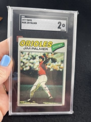 1977 Topps Jim Palmer Baseball Card: KEY WORDS: INDIAN ARTIFACT ARTIFACTS ARROWHEAD ARROWHEADS NATIVE AMERICAN MISSISSIPPIAN QUAPAW CADDO POTTERY COINS MORGAN DOLLAR PEACE DOLLAR SILVER COINS. All coins have been Sigma tested for authent
