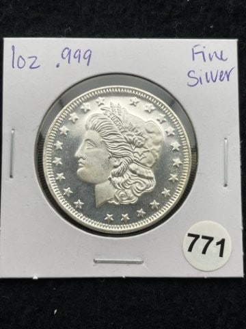 1 Ounce .999 Fine Silver Round Coin: KEY WORDS: INDIAN ARTIFACT ARTIFACTS ARROWHEAD ARROWHEADS NATIVE AMERICAN MISSISSIPPIAN QUAPAW CADDO POTTERY COINS MORGAN DOLLAR PEACE DOLLAR SILVER COINS. All coins have been Sigma tested for authent
