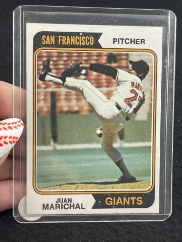 1974 Topps Juan Marichal Baseball Card: KEY WORDS: INDIAN ARTIFACT ARTIFACTS ARROWHEAD ARROWHEADS NATIVE AMERICAN MISSISSIPPIAN QUAPAW CADDO POTTERY COINS MORGAN DOLLAR PEACE DOLLAR SILVER COINS. All coins have been Sigma tested for authent