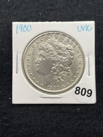 1900 UNC Morgan Silver Dollar Coin (1 of 2)