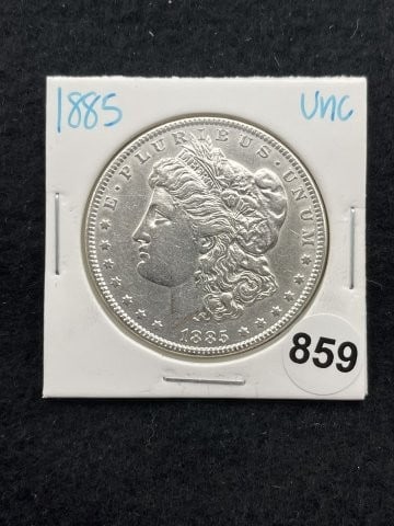 1885 UNC Morgan Silver Dollar Coin (1 of 2)