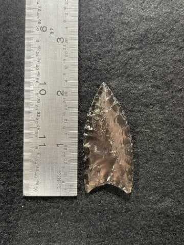 Obsidian Clovis Indian Artifact Arrowhead (1 of 3)