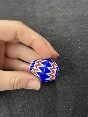 Chevron Bead: KEY WORDS: INDIAN ARTIFACT ARTIFACTS ARROWHEAD ARROWHEADS NATIVE AMERICAN MISSISSIPPIAN QUAPAW CADDO POTTERY COINS MORGAN DOLLAR PEACE DOLLAR SILVER COINS. All coins have been Sigma tested for authent