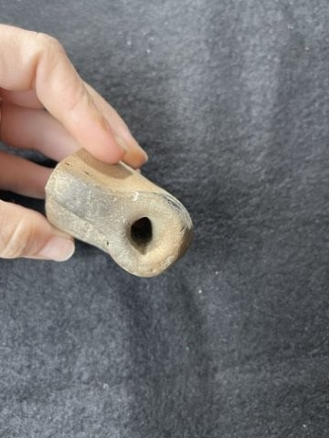 Pottery Pipe Indian Artifact Arrowhead - 4