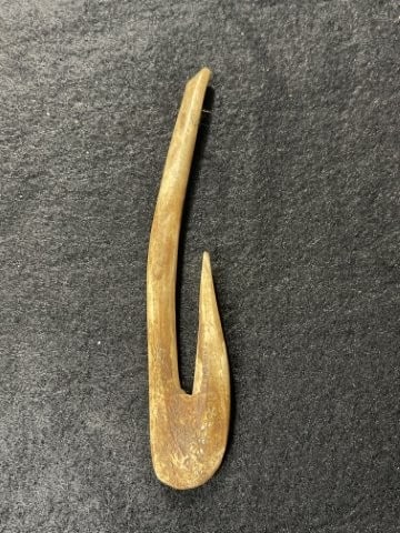 Large Bone Hook Indian Artifact Arrowhead - 2