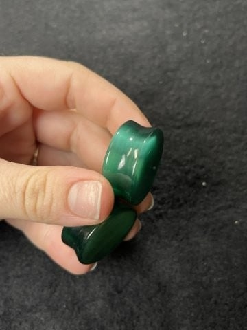 Jade Ear Spools Indian Artifact Arrowhead - 3