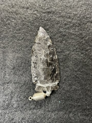 Obsidian Point Indian Artifact Arrowhead - 2
