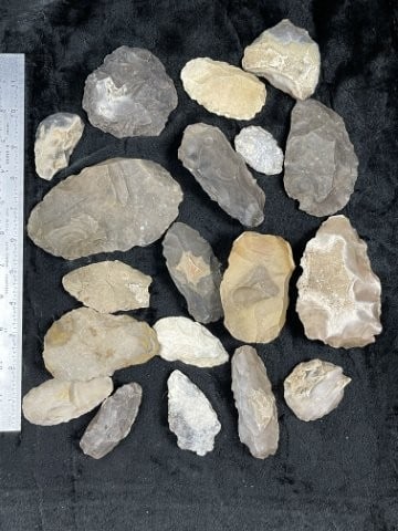 Large Group of Chipped Axes Indian Artifact Arrowhead (1 of 5)
