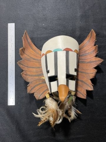 Leather Dance Mask Indian Artifact Arrowhead: KEY WORDS: INDIAN ARTIFACT ARTIFACTS ARROWHEAD ARROWHEADS NATIVE AMERICAN MISSISSIPPIAN QUAPAW CADDO POTTERY COINS MORGAN DOLLAR PEACE DOLLAR SILVER COINS. All coins have been Sigma tested for