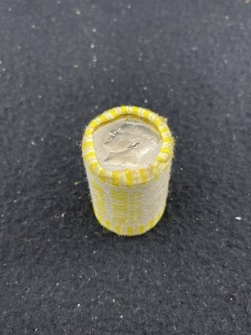 Roll of Half Dollars: KEY WORDS: INDIAN ARTIFACT ARTIFACTS ARROWHEAD ARROWHEADS NATIVE AMERICAN MISSISSIPPIAN QUAPAW CADDO POTTERY COINS MORGAN DOLLAR PEACE DOLLAR SILVER COINS. All coins have been Sigma tested for authent