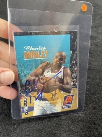 Charles Barkley Hand Signed Authentic Autograph: KEY WORDS: INDIAN ARTIFACT ARTIFACTS ARROWHEAD ARROWHEADS NATIVE AMERICAN MISSISSIPPIAN QUAPAW CADDO POTTERY COINS MORGAN DOLLAR PEACE DOLLAR SILVER COINS. All coins have been Sigma tested for