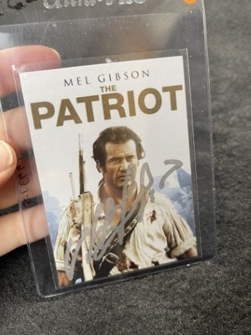 Mel Gibson Hand Signed Authentic Autograph: KEY WORDS: INDIAN ARTIFACT ARTIFACTS ARROWHEAD ARROWHEADS NATIVE AMERICAN MISSISSIPPIAN QUAPAW CADDO POTTERY COINS MORGAN DOLLAR PEACE DOLLAR SILVER COINS. All coins have been Sigma tested for