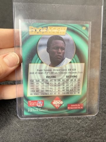 Barry Sanders Hand Signed Authentic Autograph - 2