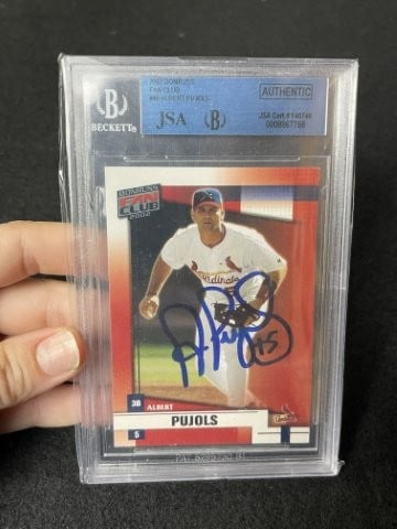 Albert Pujols Hand Signed Authentic Autograph: KEY WORDS: INDIAN ARTIFACT ARTIFACTS ARROWHEAD ARROWHEADS NATIVE AMERICAN MISSISSIPPIAN QUAPAW CADDO POTTERY COINS MORGAN DOLLAR PEACE DOLLAR SILVER COINS. All coins have been Sigma tested for authent