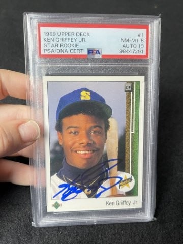 Ken Griffey Jr. Hand Signed Authentic Autograph: KEY WORDS: INDIAN ARTIFACT ARTIFACTS ARROWHEAD ARROWHEADS NATIVE AMERICAN MISSISSIPPIAN QUAPAW CADDO POTTERY COINS MORGAN DOLLAR PEACE DOLLAR SILVER COINS. All coins have been Sigma tested for