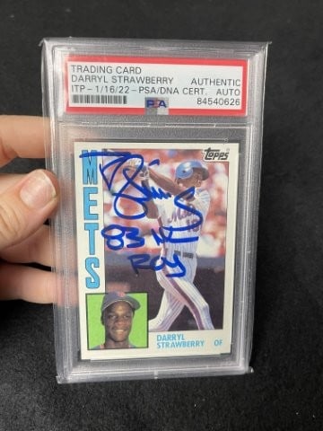 Darryl Strawberry Hand Signed Authentic Autograph: KEY WORDS: INDIAN ARTIFACT ARTIFACTS ARROWHEAD ARROWHEADS NATIVE AMERICAN MISSISSIPPIAN QUAPAW CADDO POTTERY COINS MORGAN DOLLAR PEACE DOLLAR SILVER COINS. All coins have been Sigma tested for