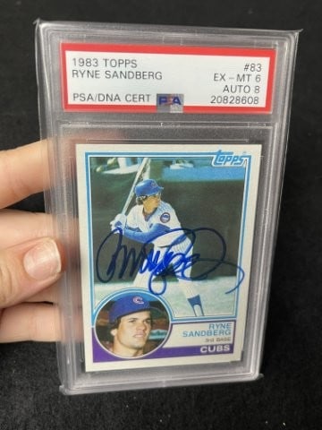 Ryne Sandberg Hand Signed Authentic Autograph: KEY WORDS: INDIAN ARTIFACT ARTIFACTS ARROWHEAD ARROWHEADS NATIVE AMERICAN MISSISSIPPIAN QUAPAW CADDO POTTERY COINS MORGAN DOLLAR PEACE DOLLAR SILVER COINS. All coins have been Sigma tested for authent