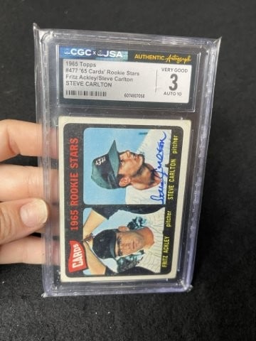 Steve Carlton Hand Signed Authentic Autograph: KEY WORDS: INDIAN ARTIFACT ARTIFACTS ARROWHEAD ARROWHEADS NATIVE AMERICAN MISSISSIPPIAN QUAPAW CADDO POTTERY COINS MORGAN DOLLAR PEACE DOLLAR SILVER COINS. All coins have been Sigma tested for