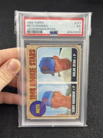 1968 Topps Nolan Ryan & Jerry Koosman Baseball Card: KEY WORDS: INDIAN ARTIFACT ARTIFACTS ARROWHEAD ARROWHEADS NATIVE AMERICAN MISSISSIPPIAN QUAPAW CADDO POTTERY COINS MORGAN DOLLAR PEACE DOLLAR SILVER COINS. All coins have been Sigma tested for authent