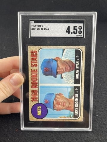 1968 Topps Nolan Ryan & Jerry Koosman Baseball Card: KEY WORDS: INDIAN ARTIFACT ARTIFACTS ARROWHEAD ARROWHEADS NATIVE AMERICAN MISSISSIPPIAN QUAPAW CADDO POTTERY COINS MORGAN DOLLAR PEACE DOLLAR SILVER COINS. All coins have been Sigma tested for authent