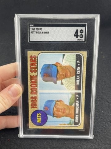 1968 Topps Nolan Ryan & Jerry Koosman Baseball Card: KEY WORDS: INDIAN ARTIFACT ARTIFACTS ARROWHEAD ARROWHEADS NATIVE AMERICAN MISSISSIPPIAN QUAPAW CADDO POTTERY COINS MORGAN DOLLAR PEACE DOLLAR SILVER COINS. All coins have been Sigma tested for authent