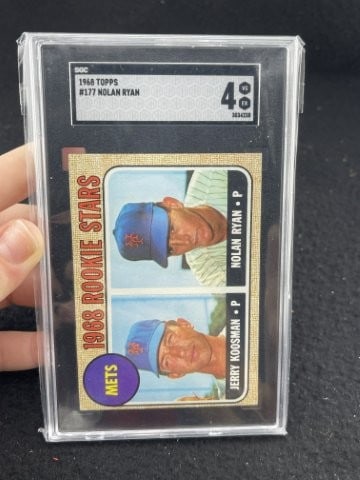 1968 Topps Nolan Ryan & Jerry Koosman Baseball Card: KEY WORDS: INDIAN ARTIFACT ARTIFACTS ARROWHEAD ARROWHEADS NATIVE AMERICAN MISSISSIPPIAN QUAPAW CADDO POTTERY COINS MORGAN DOLLAR PEACE DOLLAR SILVER COINS. All coins have been Sigma tested for authent