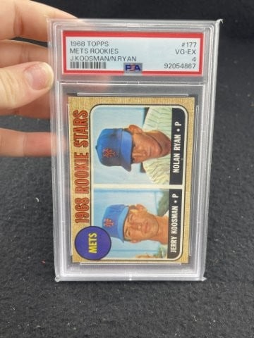 1968 Topps Nolan Ryan & Jerry Koosman Baseball Card: KEY WORDS: INDIAN ARTIFACT ARTIFACTS ARROWHEAD ARROWHEADS NATIVE AMERICAN MISSISSIPPIAN QUAPAW CADDO POTTERY COINS MORGAN DOLLAR PEACE DOLLAR SILVER COINS. All coins have been Sigma tested for