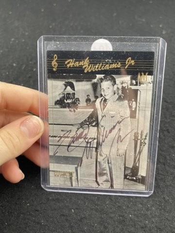 Hank Williams Jr. Hand Signed Authentic Autograph: KEY WORDS: INDIAN ARTIFACT ARTIFACTS ARROWHEAD ARROWHEADS NATIVE AMERICAN MISSISSIPPIAN QUAPAW CADDO POTTERY COINS MORGAN DOLLAR PEACE DOLLAR SILVER COINS. All coins have been Sigma tested for