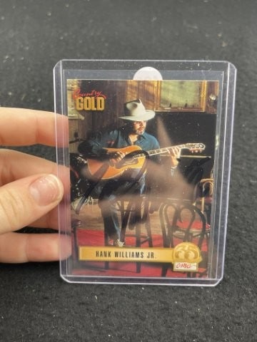 Hank Williams Jr. Hand Signed Authentic Autograph: KEY WORDS: INDIAN ARTIFACT ARTIFACTS ARROWHEAD ARROWHEADS NATIVE AMERICAN MISSISSIPPIAN QUAPAW CADDO POTTERY COINS MORGAN DOLLAR PEACE DOLLAR SILVER COINS. All coins have been Sigma tested for