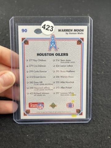 Warren Moon Hand Signed Authentic Autograph - 2