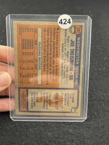 Joe Theismann Hand Signed Authentic Autograph - 2