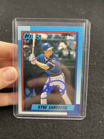 Ryne Sandberg Hand Signed Authentic Autograph: KEY WORDS: INDIAN ARTIFACT ARTIFACTS ARROWHEAD ARROWHEADS NATIVE AMERICAN MISSISSIPPIAN QUAPAW CADDO POTTERY COINS MORGAN DOLLAR PEACE DOLLAR SILVER COINS. All coins have been Sigma tested for
