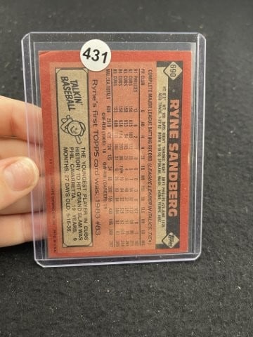 Ryne Sandberg Hand Signed Authentic Autograph - 2