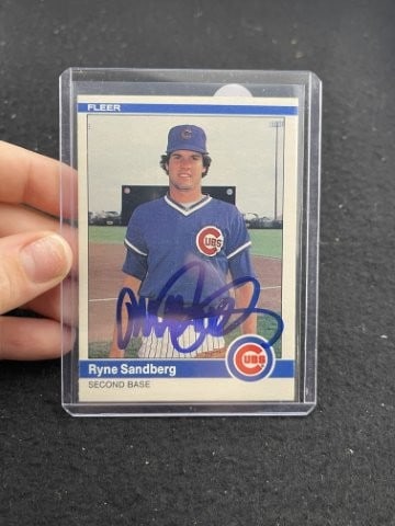 Ryne Sandberg Hand Signed Authentic Autograph: KEY WORDS: INDIAN ARTIFACT ARTIFACTS ARROWHEAD ARROWHEADS NATIVE AMERICAN MISSISSIPPIAN QUAPAW CADDO POTTERY COINS MORGAN DOLLAR PEACE DOLLAR SILVER COINS. All coins have been Sigma tested for authent