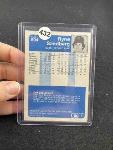 Ryne Sandberg Hand Signed Authentic Autograph - 2