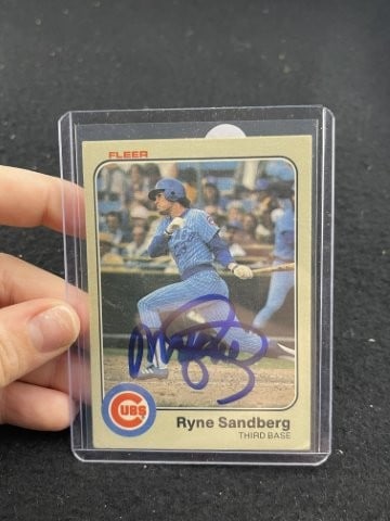 Ryne Sandberg Hand Signed Authentic Autograph: KEY WORDS: INDIAN ARTIFACT ARTIFACTS ARROWHEAD ARROWHEADS NATIVE AMERICAN MISSISSIPPIAN QUAPAW CADDO POTTERY COINS MORGAN DOLLAR PEACE DOLLAR SILVER COINS. All coins have been Sigma tested for authent