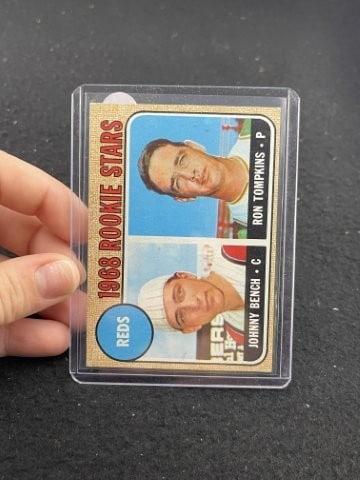 1968 Topps Johnny Bench Baseball Card: KEY WORDS: INDIAN ARTIFACT ARTIFACTS ARROWHEAD ARROWHEADS NATIVE AMERICAN MISSISSIPPIAN QUAPAW CADDO POTTERY COINS MORGAN DOLLAR PEACE DOLLAR SILVER COINS. All coins have been Sigma tested for authent