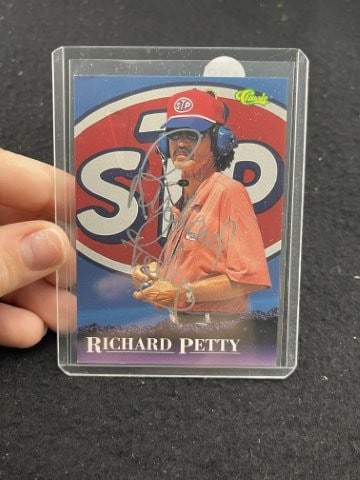 Richard Petty Hand Signed Authentic Autograph: KEY WORDS: INDIAN ARTIFACT ARTIFACTS ARROWHEAD ARROWHEADS NATIVE AMERICAN MISSISSIPPIAN QUAPAW CADDO POTTERY COINS MORGAN DOLLAR PEACE DOLLAR SILVER COINS. All coins have been Sigma tested for