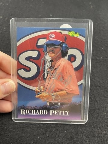 Richard Petty Hand Signed Authentic Autograph: KEY WORDS: INDIAN ARTIFACT ARTIFACTS ARROWHEAD ARROWHEADS NATIVE AMERICAN MISSISSIPPIAN QUAPAW CADDO POTTERY COINS MORGAN DOLLAR PEACE DOLLAR SILVER COINS. All coins have been Sigma tested for