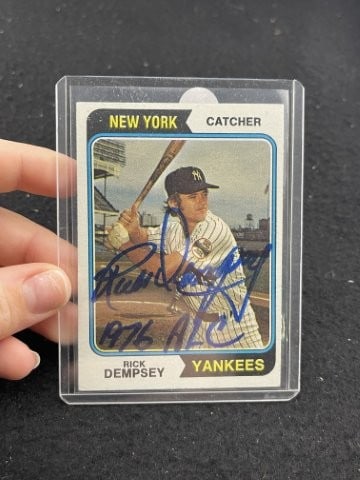 Rick Dempsey Hand Signed Authentic Autograph: KEY WORDS: INDIAN ARTIFACT ARTIFACTS ARROWHEAD ARROWHEADS NATIVE AMERICAN MISSISSIPPIAN QUAPAW CADDO POTTERY COINS MORGAN DOLLAR PEACE DOLLAR SILVER COINS. All coins have been Sigma tested for