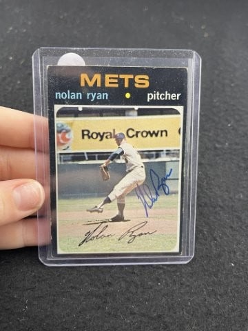 Nolan Ryan Hand Signed Authentic Autograph: KEY WORDS: INDIAN ARTIFACT ARTIFACTS ARROWHEAD ARROWHEADS NATIVE AMERICAN MISSISSIPPIAN QUAPAW CADDO POTTERY COINS MORGAN DOLLAR PEACE DOLLAR SILVER COINS. All coins have been Sigma tested for