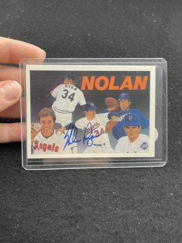 Nolan Ryan Hand Signed Authentic Autograph: KEY WORDS: INDIAN ARTIFACT ARTIFACTS ARROWHEAD ARROWHEADS NATIVE AMERICAN MISSISSIPPIAN QUAPAW CADDO POTTERY COINS MORGAN DOLLAR PEACE DOLLAR SILVER COINS. All coins have been Sigma tested for
